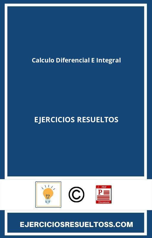 Calculo Diferencial E Integral Ejercicios Resueltos